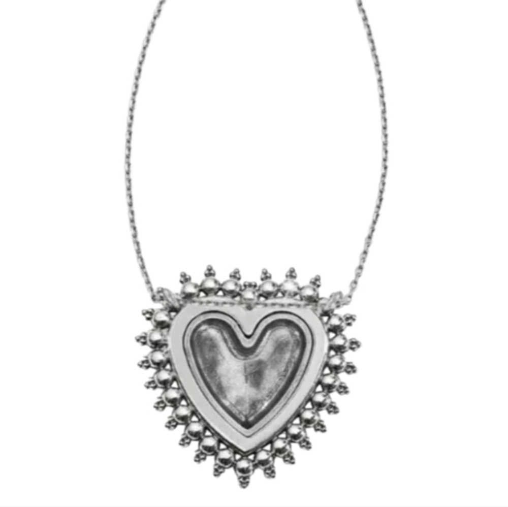 Brighton Telluride Heart Silver Plated Boho Western Pendant Necklace - Picture 2 of 11
